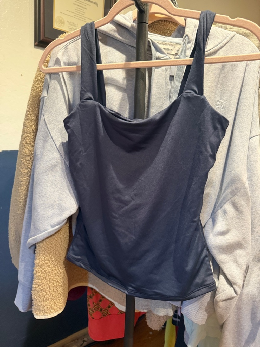 Calvin Klein Navy Cowl-Neck Camisole Tank